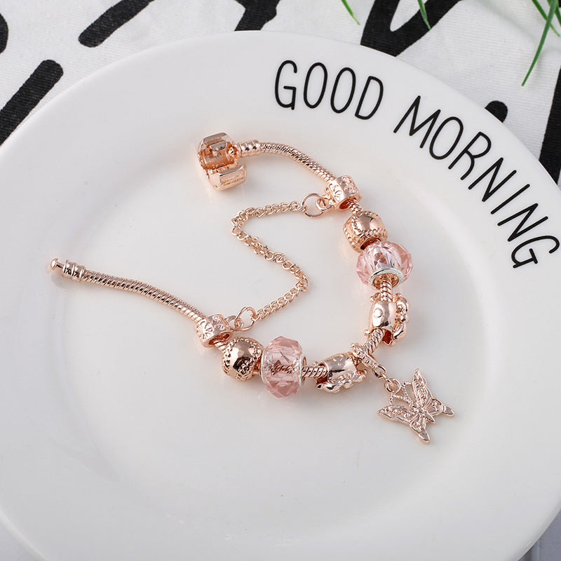Geometric Rose Gold Bracelet Women 02