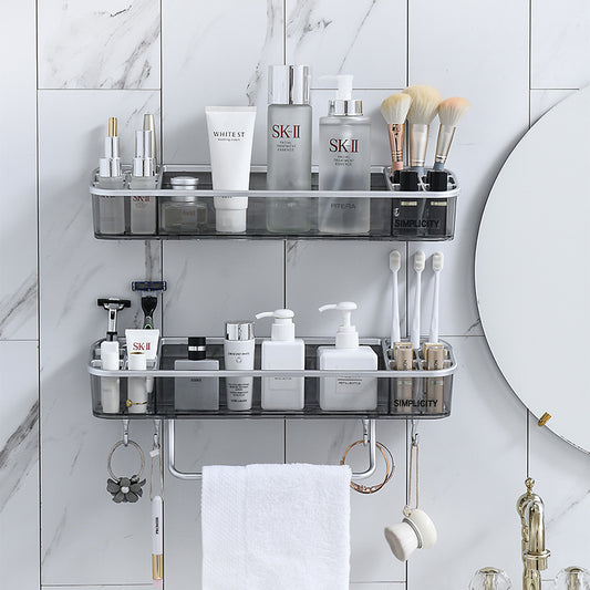 Wall-Mounted Bathroom Shelf Free Punching Toilet Storage Rack 01