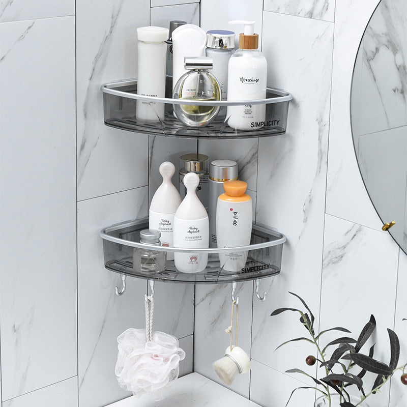 Wall-Mounted Bathroom Shelf Free Punching Toilet Storage Rack 06
