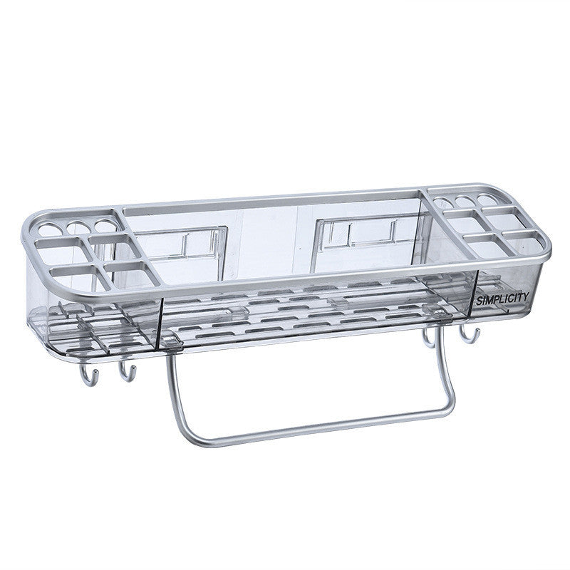 Wall-Mounted Bathroom Shelf Free Punching Toilet Storage Rack 04