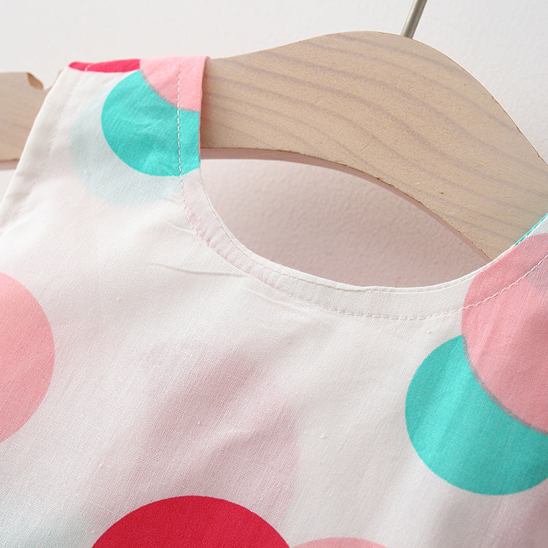 Children's Skirt Wholesale Summer Style Full Circle Printed Bow Skirt With Hat Girls Children's Clothing