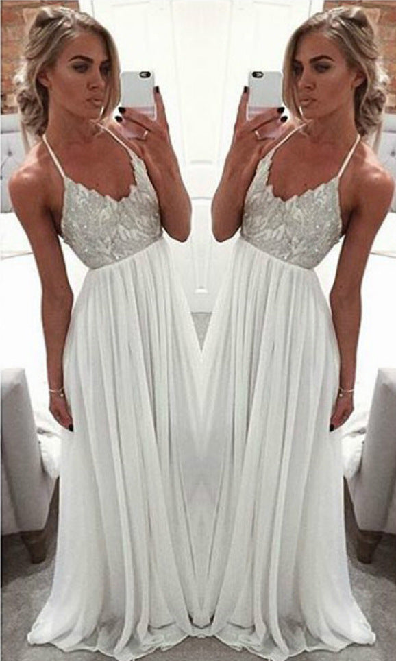 European and American Halter Halter V-neck Halter Halter Sexy Dress Dress