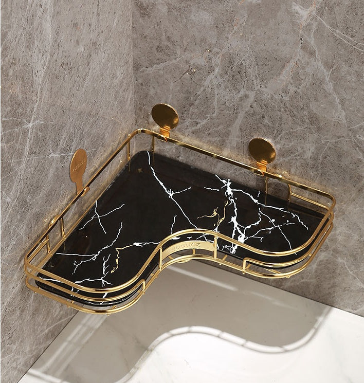 Punch-free Bathroom Toilet Triangle Shelf Corner Wall Wall Hanging Vanity Toilet Toilet Storage Rack 02