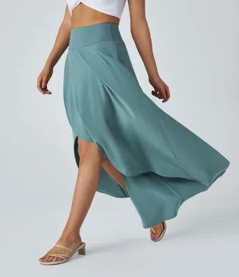 Adjustable Strap U Back Backless Twisted Flare Flowy Maxi Slip Resort Dres