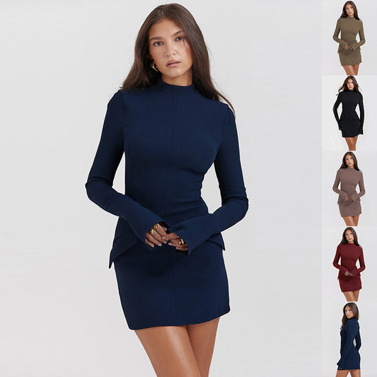 Slim-fit Long-sleeved Dress Women's 01