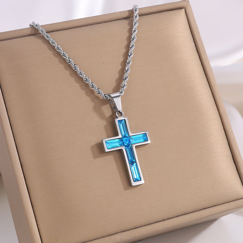 Diamond Cross Necklace 02