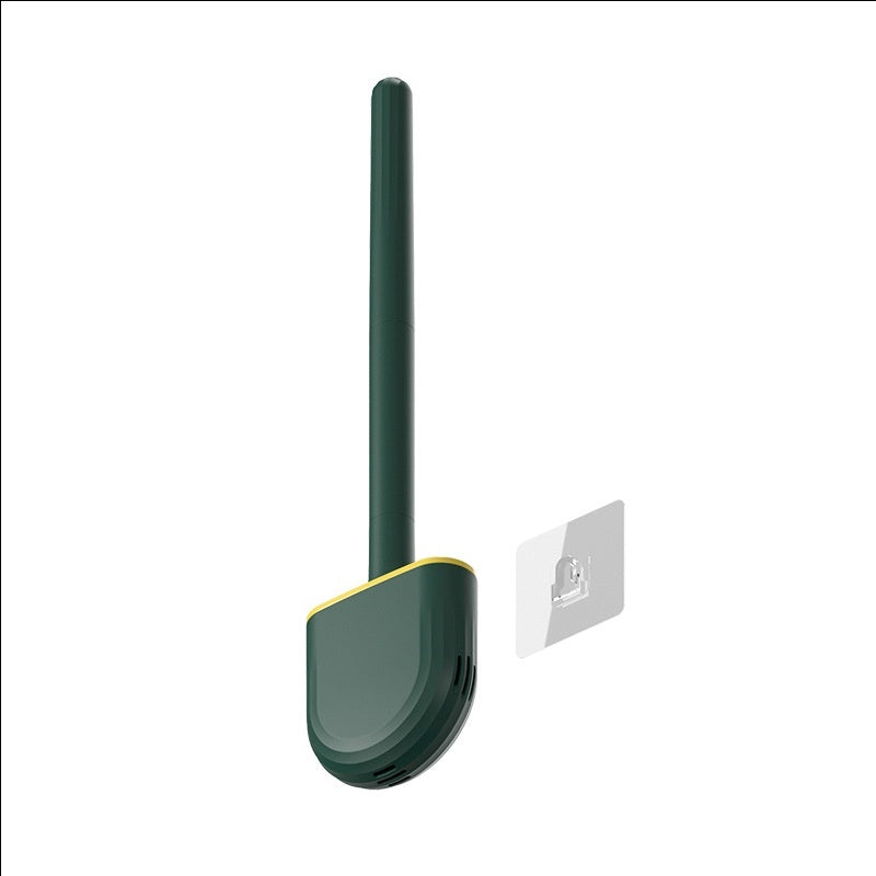 Professional-grade toilet cleaning brush with durable silicone construction and wall bracket