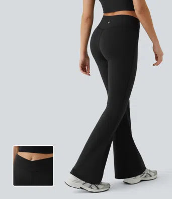 Crisscross Backless Flare 2-Piece Pocket Dance Active Dress