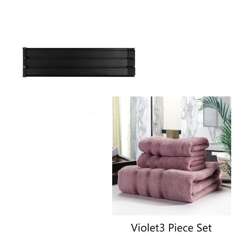 Multi-purpose adhesive bathroom towel bar with rustproof finish and removable mounting system