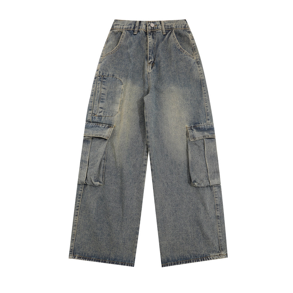Multi-Pocket Workwear Jeans For Men
