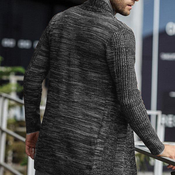 Knit Cardigan Men's Warm Casual Long Jacket