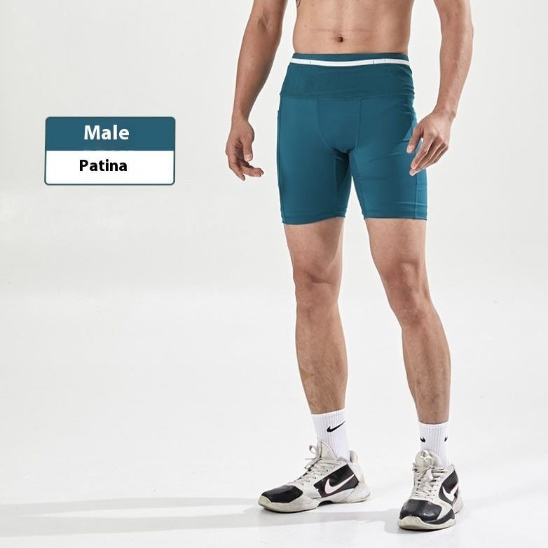 Men's And Women's Same Four-point Running Shorts Sports Quick-drying Compressed Pants