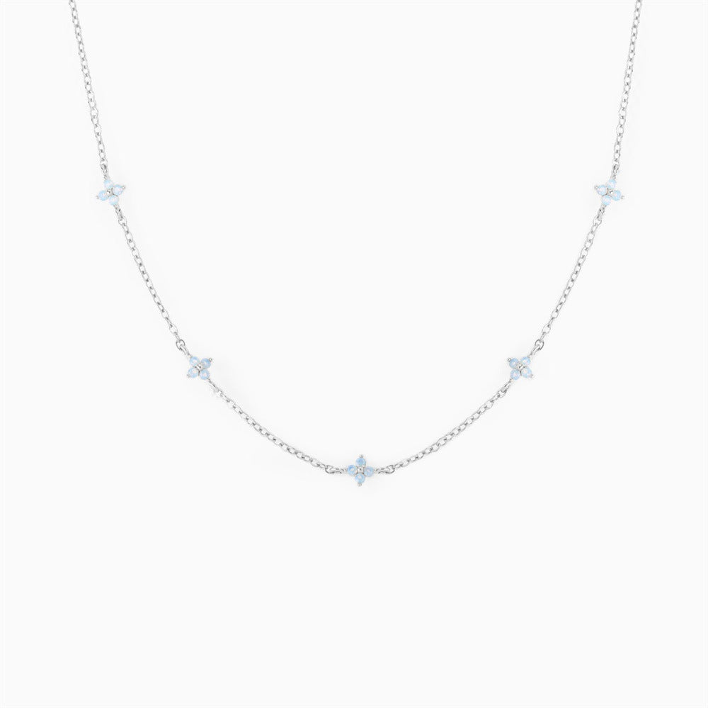Blue Flower Necklace 08
