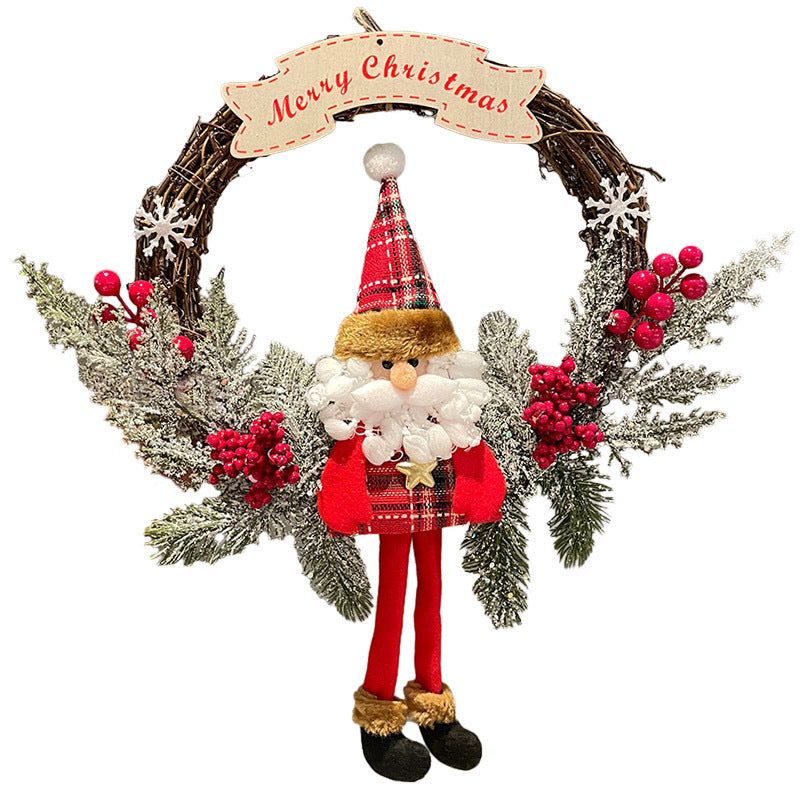 Old Man Snowman Elk Vine Ring Christmas 05