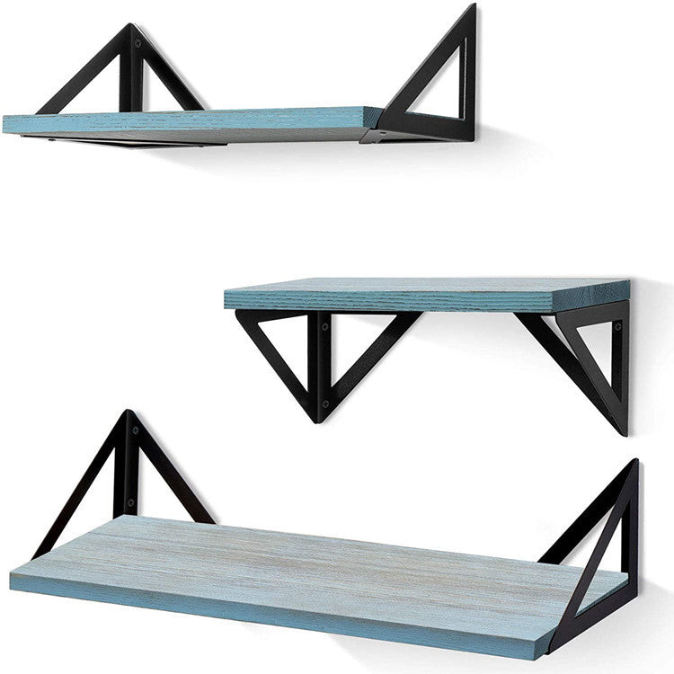Floating Shelf Bracket Wall-mounted, Antique Wood Wall-mounted Shelf 03