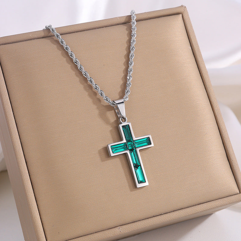 Diamond Cross Necklace 05