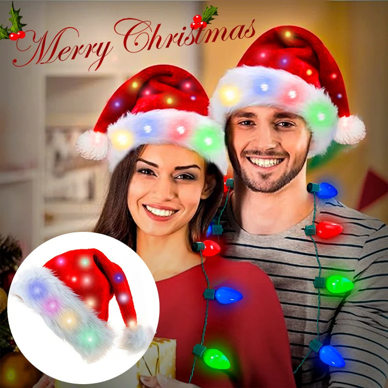Christmas Hat LED Light Plush 01