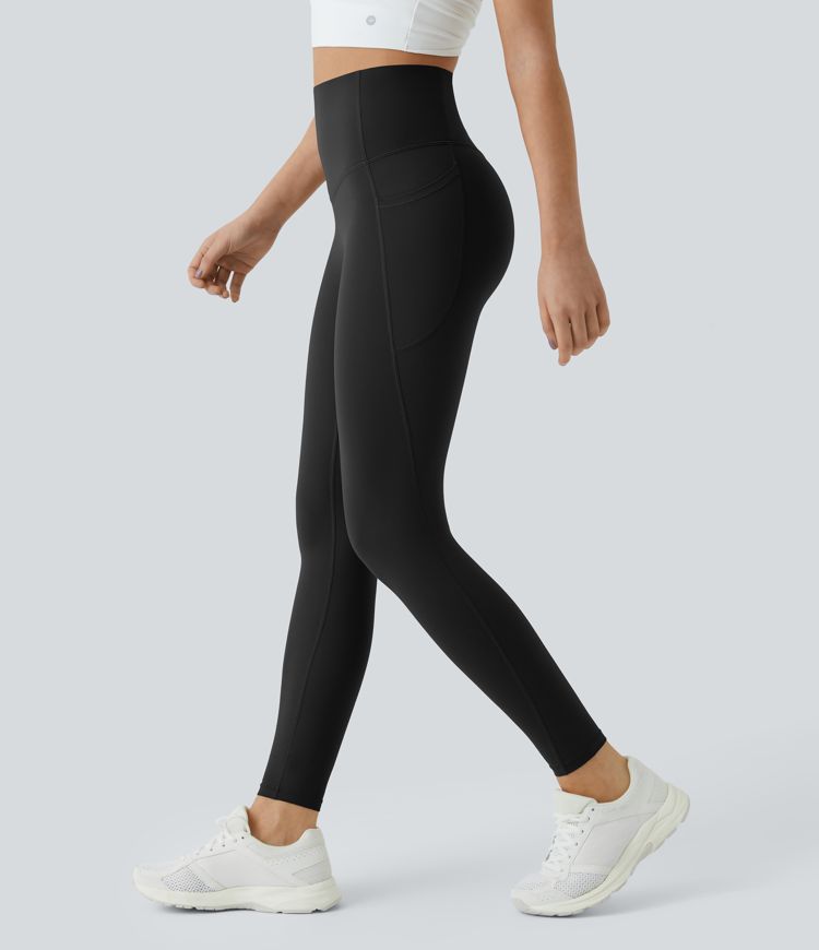 Halara UltraSculpt SoCinched High-Waisted Tummy Control Side Pocket Shaping Training Leggings