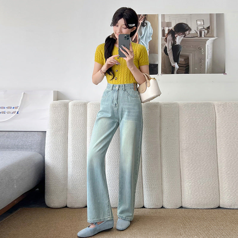Jeans Women's Tall Straight Leg Cropped Trousers