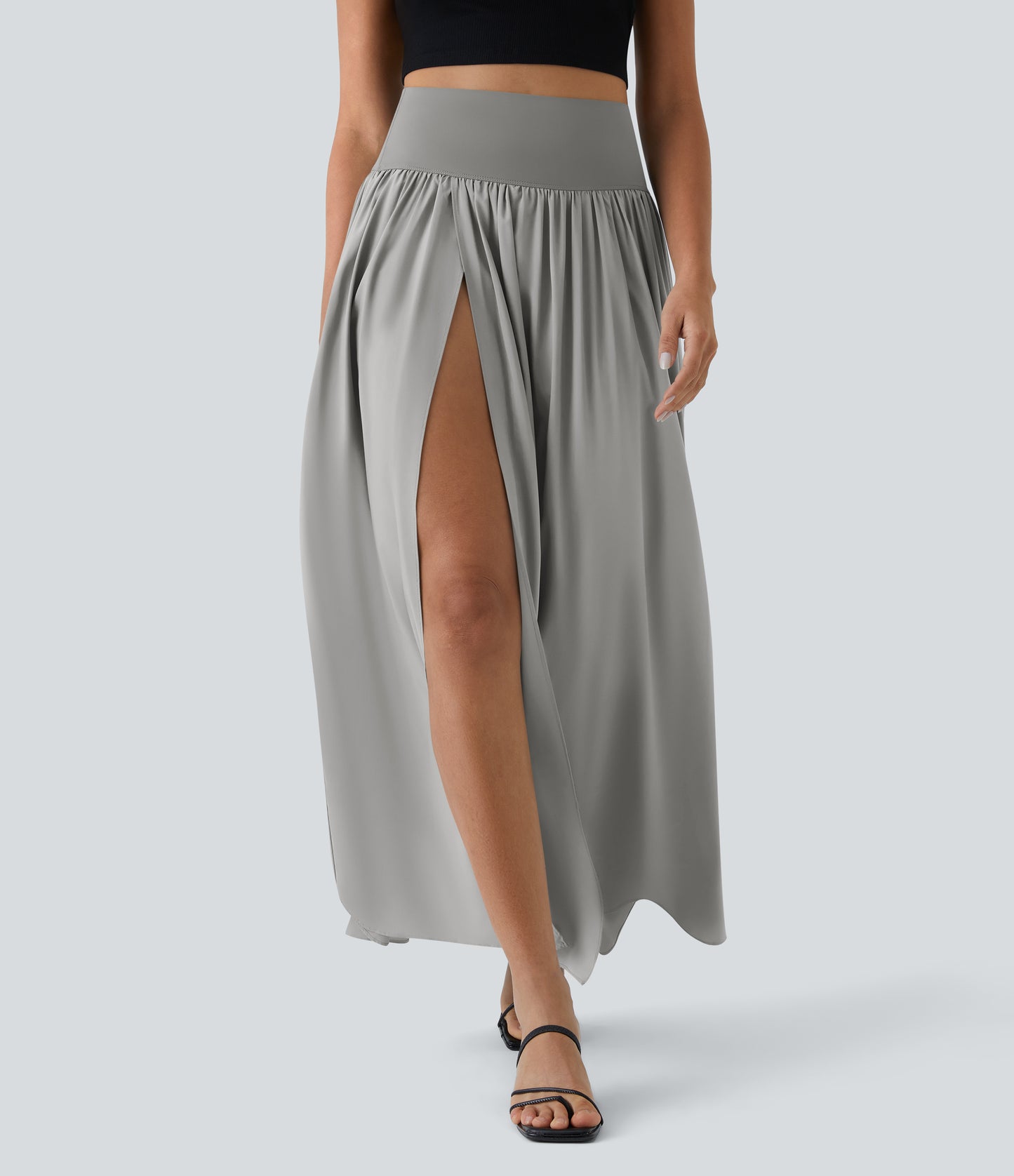 Breezeful™ High Waisted Split 2-in-1 Flowy Quick Dry Maxi Casual Skirt