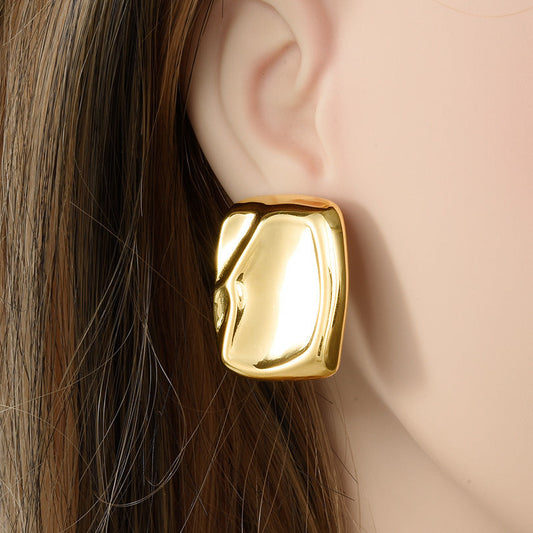 Glazed Surface Ear Stud Women