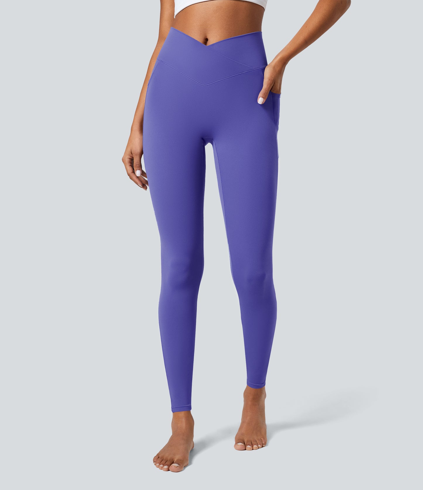Halara Softlyzero Crossover Pocket UPF50+ High-Waisted Performance Leggings for Women