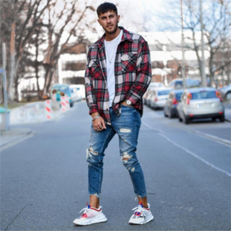 Hole men''s jeans 03