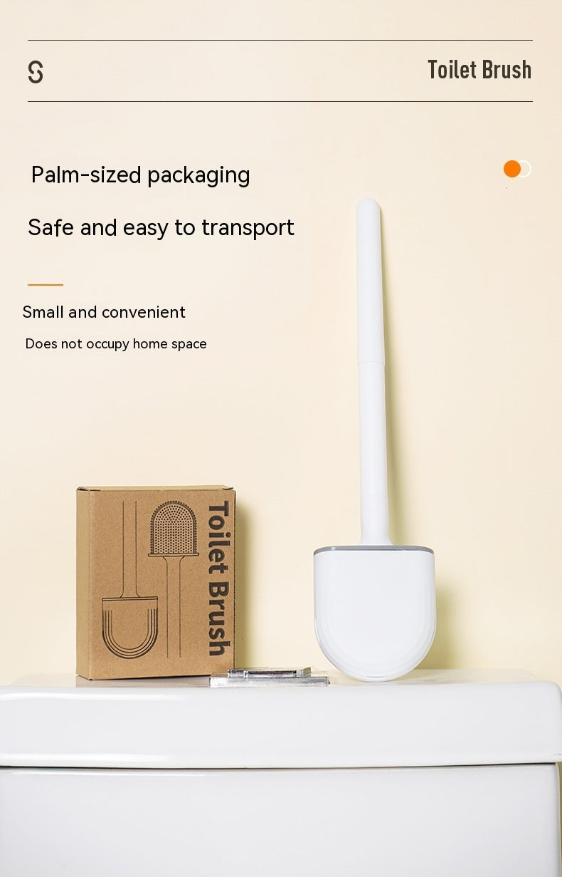 Premium silicone bathroom brush showing space-saving wall holder and ergonomic handle