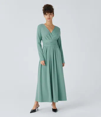 Breezeful™ Backless Racerback Side Pocket High Low Flowy Midi Quick Dry Casual Dress