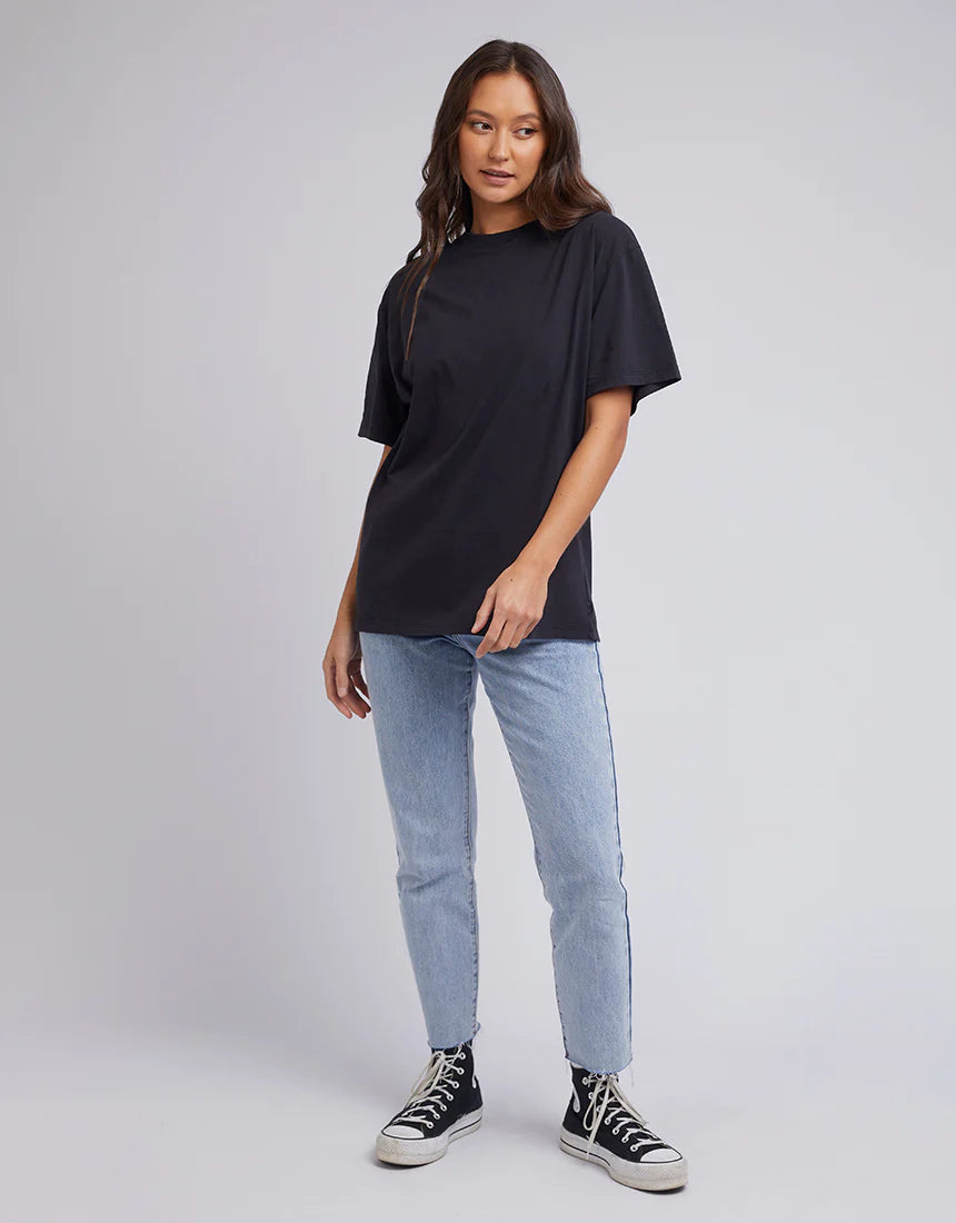 Silent Theory Basic Oversized Tee Washed Black