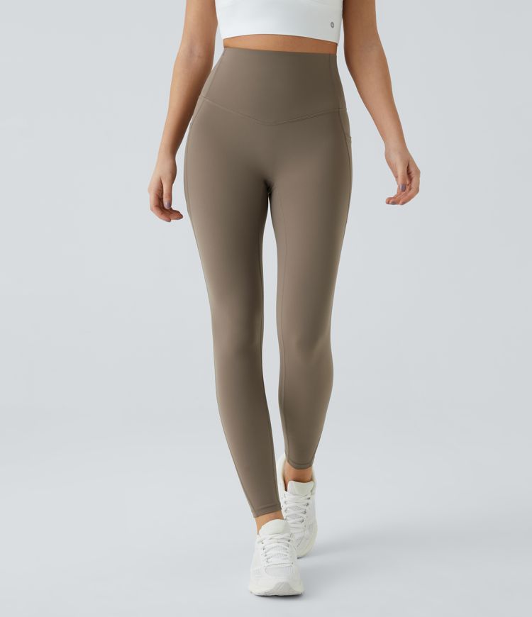 Halara UltraSculpt SoCinched High-Waisted Tummy Control Side Pocket Shaping Training Leggings