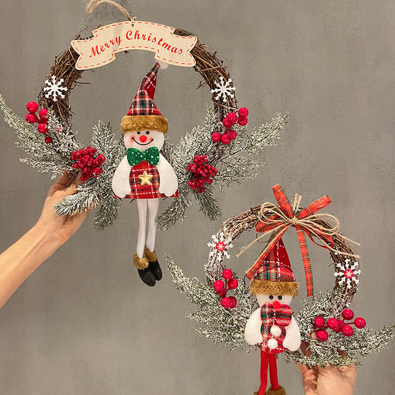Old Man Snowman Elk Vine Ring Christmas 02