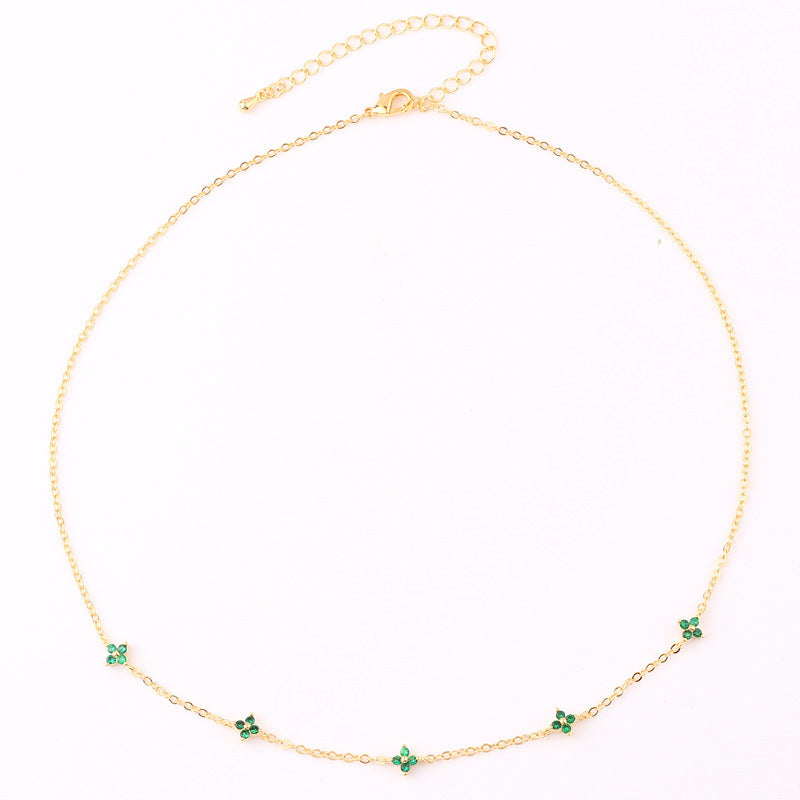 Blue Flower Necklace 03