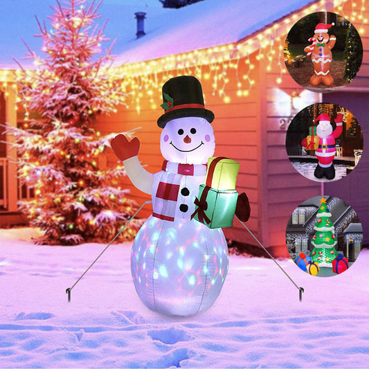 Christmas LED Lights Glowing Santa Tree Snowman 01