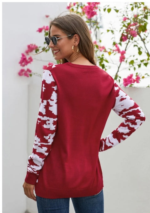 Long SLeeve PuLLover Round Neck Long SLeeve  Knit Women Sweater