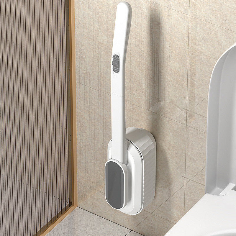 Disposable Toilet Long Handle Brush Bathroom Wall Mounted 01