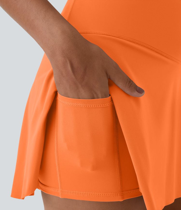 Halara SoftlyZero Airy Crossover 2-in-1 Mini Tennis Skirt UPF50+