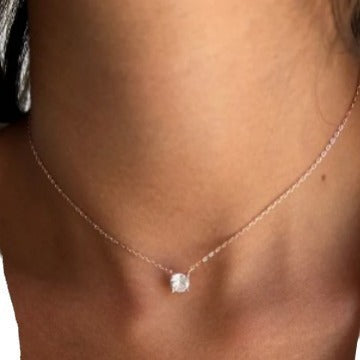 Simple Geometric Zircon Pendant Necklace For Women 06
