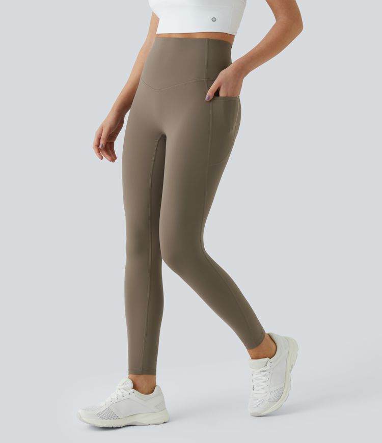 Halara UltraSculpt SoCinched High-Waisted Tummy Control Side Pocket Shaping Training Leggings