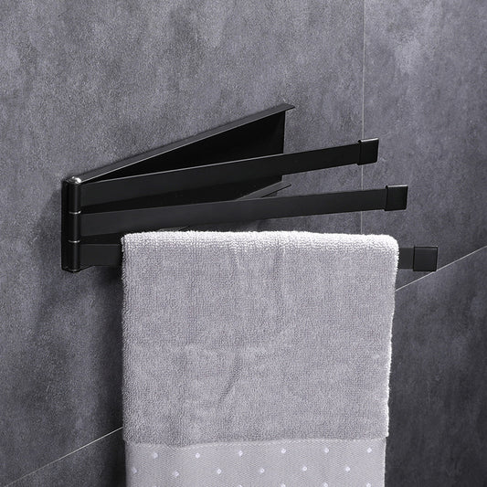 Modern adhesive towel rack with transparent strong suction cups for bathroom, no drilling required