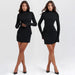 Slim-fit Long-sleeved Dress Women's 04