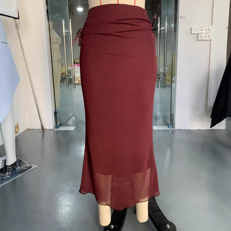 Cross-Border Sexy Long Sheath Fishtail Skirt
