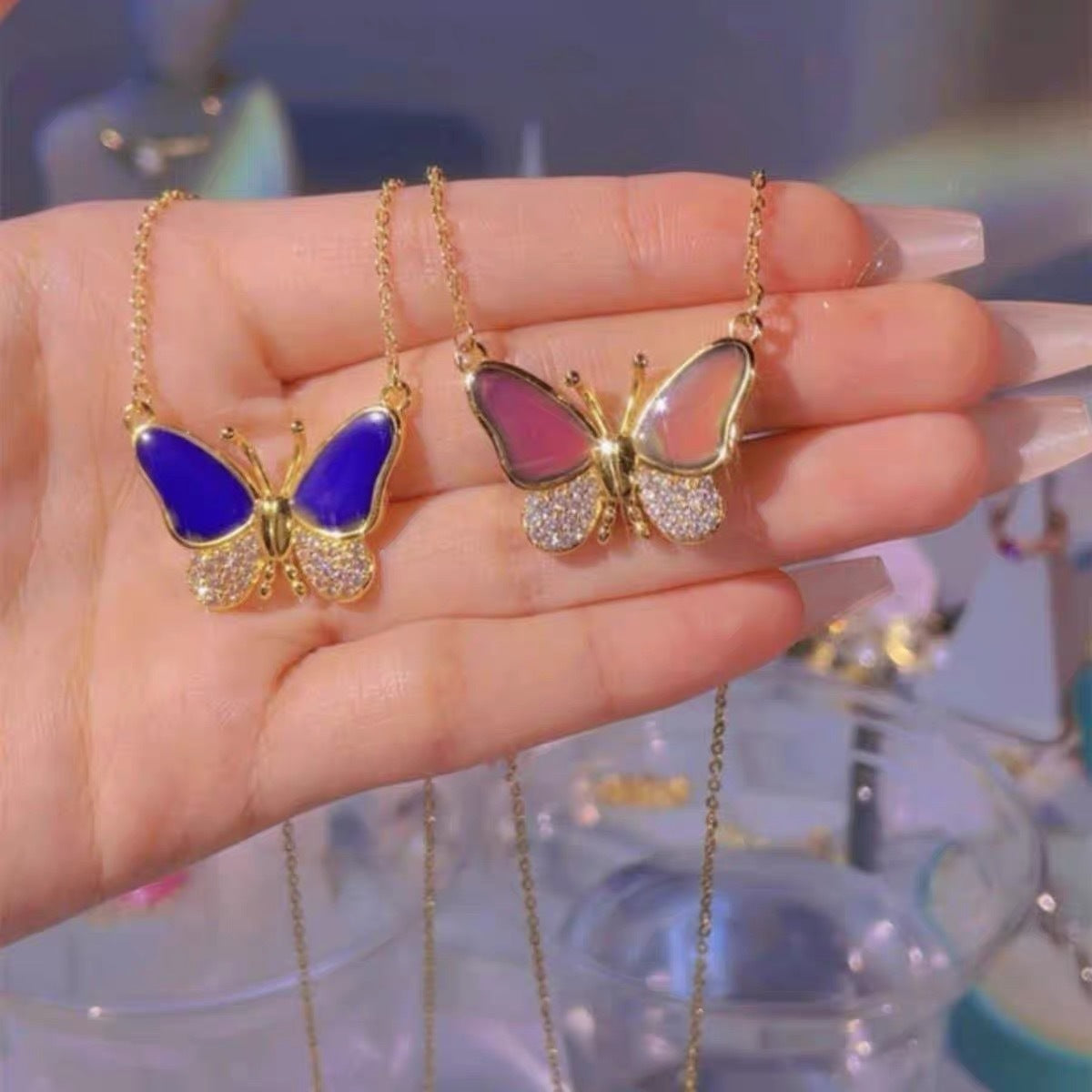 Magnetic Butterfly Necklace 05