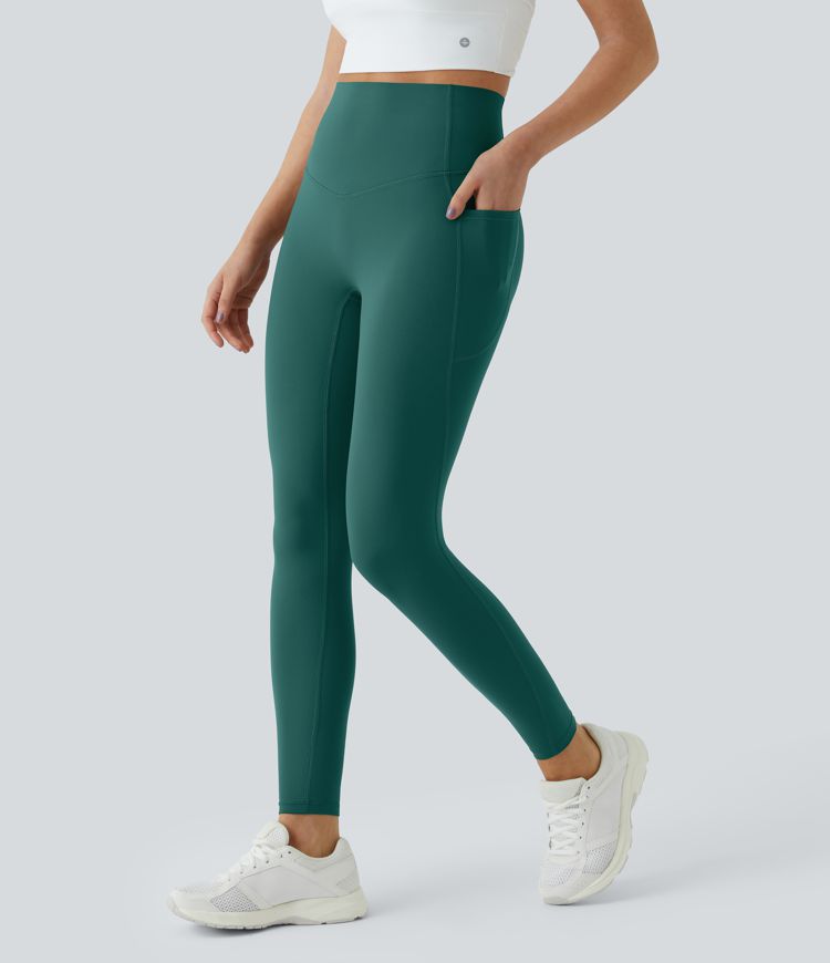 Halara UltraSculpt SoCinched High-Waisted Tummy Control Side Pocket Shaping Training Leggings