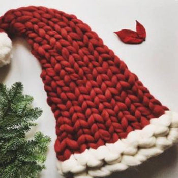 Christmas Plush Hat With Pompom 10