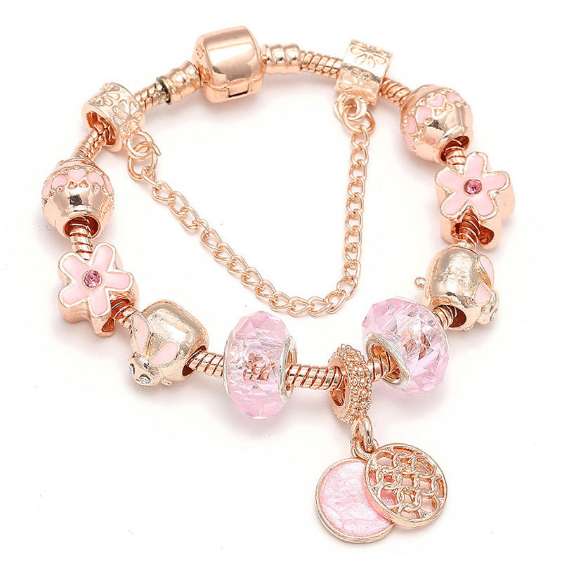 Geometric Rose Gold Bracelet Women 05