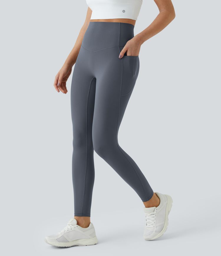 Halara UltraSculpt SoCinched High-Waisted Tummy Control Side Pocket Shaping Training Leggings