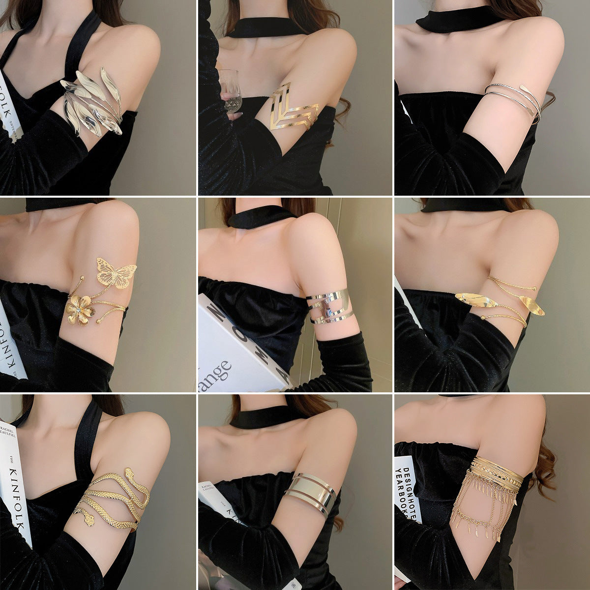 Women's European And American Open Arm All-match Exaggerated Bracelet