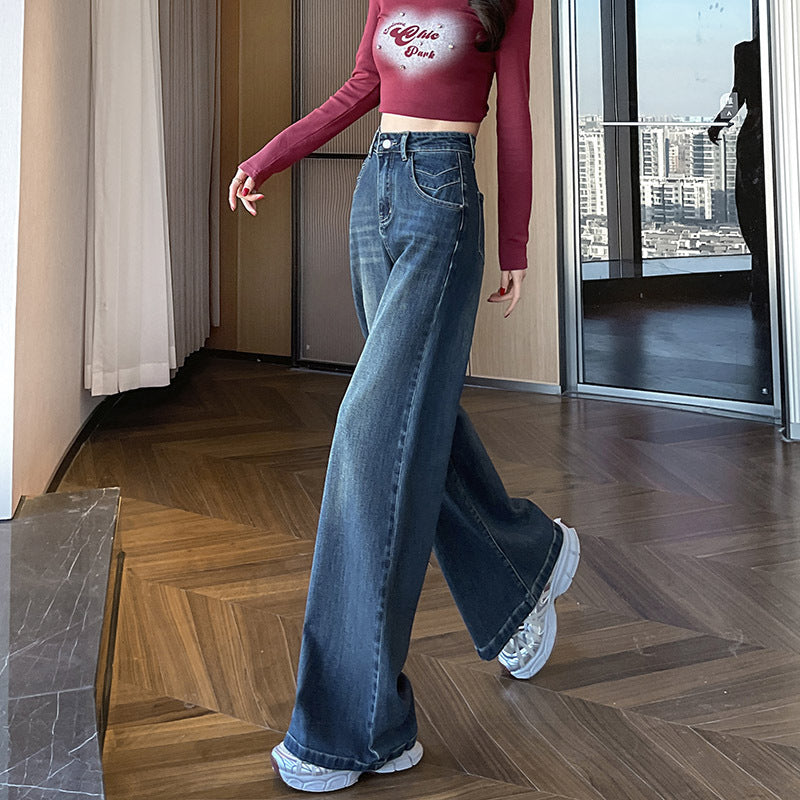 Women's Stretch High Waist Jeans Vintage
