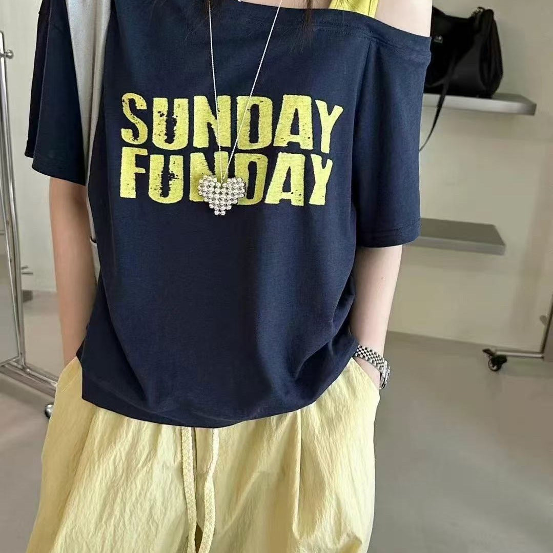 Short Sleeve Loose Slimming T-shirt Top
